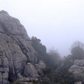El Torcal bei Nebel Im Winter